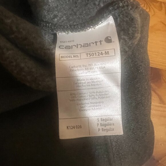 Carhartt Mens Midweight Crewneck Sweatshirt Loose Fit Crewneck Carbon Heather Si - Picture 5 of 5